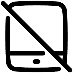 Tablet Disable Icon from Plump Line Set
