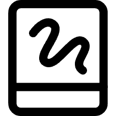 Hand Held Tablet Drawing Icon from Core Line Set