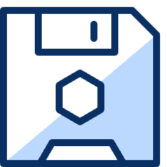Floppy Disk 1 Icon from Cyber Duotone Set