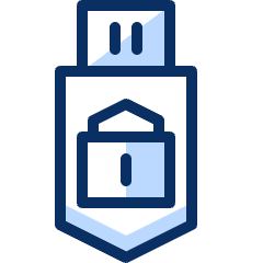 Usb Flash Drive Lock Icon from Cyber Duotone Set