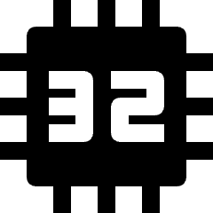 32 Bit Chip Icon from Nova Solid Set