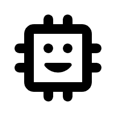 Ai Chip Icon from Rounded Line - Streamline Material Set