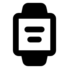 Aod Watch Alt Fill Icon from Rounded Fill - Streamline Material Set