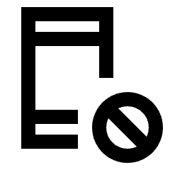 App Blocking Icon from Sharp Line - Streamline Material Set