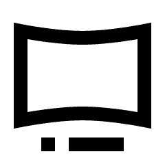 Ar Screen Curved Icon from Sharp Line - Material Pro Set