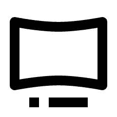 Ar Screen Curved Icon from Outlined Line - Streamline Material Set