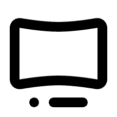 Ar Screen Curved Icon from Rounded Line - Streamline Material Set