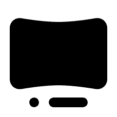 Ar Screen Curved Fill Icon from Rounded Fill - Streamline Material Set