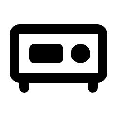 Audio Video Receiver Icon from Rounded Line - Material Pro Set