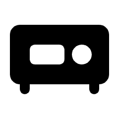 Audio Video Receiver Fill Icon from Rounded Fill - Streamline Material Set