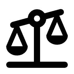 Balance Left Icon from Rounded Line - Streamline Material Set
