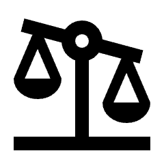 Balance Right Icon from Outlined Line - Streamline Material Set