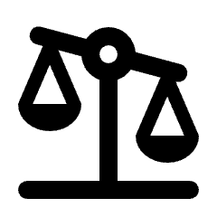 Balance Right Fill Icon from Rounded Fill - Streamline Material Set