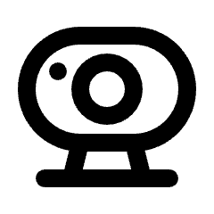 Camera Video Icon from Rounded Line - Streamline Material Set