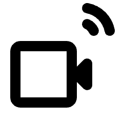 Camera Wireless Icon from Rounded Line - Streamline Material Set