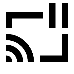 Cast Pause Icon from Sharp Line - Streamline Material Set