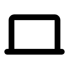 Computer Icon from Rounded Line - Streamline Material Set