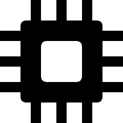 Computer Chip 2 Icon from Nova Solid Set