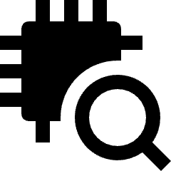 Computer Chip Search Icon from Nova Solid Set