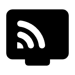 Connected Tv Fill Icon from Rounded Fill - Streamline Material Set