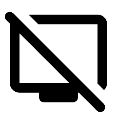 Desktop Access Disabled Icon from Rounded Line - Material Pro Set