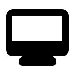 Desktop Mac Fill Icon from Rounded Fill - Streamline Material Set