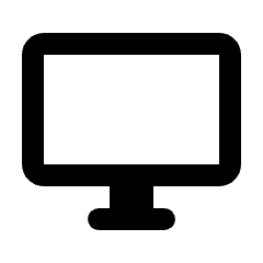 Desktop Windows Icon from Rounded Line - Streamline Material Set