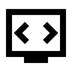 Developer Mode Tv Icon from Sharp Line - Streamline Material Set