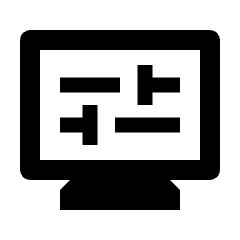 Display Settings Icon from Outlined Line - Material Pro Set