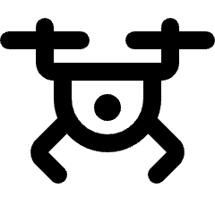 Drone Icon from Rounded Line - Streamline Material Set