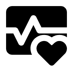 Ecg Fill Icon from Rounded Fill - Streamline Material Set