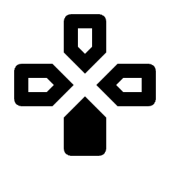 Gamepad Down Icon from Outlined Line - Streamline Material Set