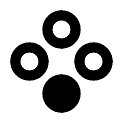 Gamepad Down Alt Fill Icon from Rounded Fill - Material Pro Set