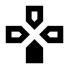 Gamepad Down Icon from Sharp Line - Material Pro Set