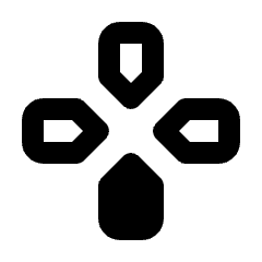 Gamepad Down Fill Icon from Rounded Fill - Material Pro Set