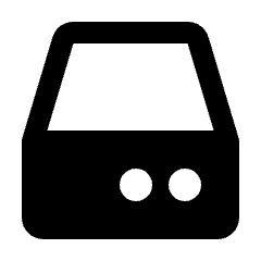 Hard Drive 2 Fill Icon from Rounded Fill - Material Pro Set