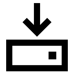 Harddisk Download Icon from Sharp Line - Streamline Material Set