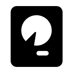 Harddisk Fill Icon from Rounded Fill - Streamline Material Set