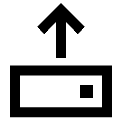 Harddisk Upload Icon from Sharp Line - Streamline Material Set