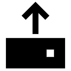 Harddisk Upload Fill Icon from Sharp Fill - Material Pro Set