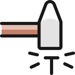 Hardware Hammer Nail Hit Icon from Ultimate Colors Set