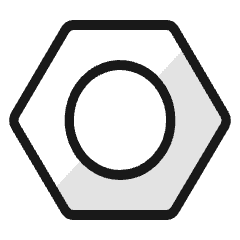Hardware Nut Icon from Ultimate Colors Set