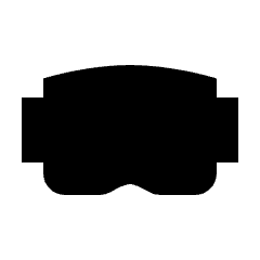 Head Mounted Device Fill Icon from Sharp Fill - Streamline Material Set