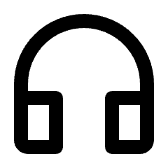 Headphones Icon from Rounded Line - Streamline Material Set