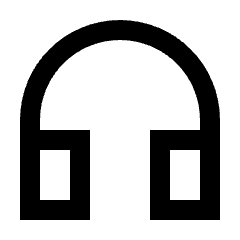 Headphones Icon from Sharp Line - Streamline Material Set