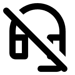 Headset Off Icon from Rounded Line - Streamline Material Set