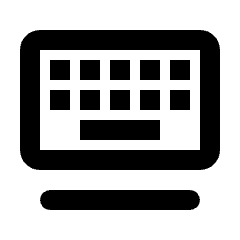 Keyboard Floating Icon from Rounded Line - Material Pro Set