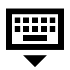 Keyboard Hide Icon from Sharp Line - Material Pro Set