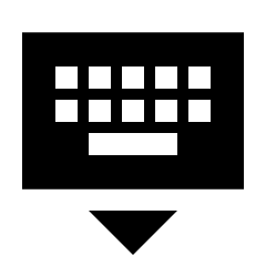 Keyboard Hide Fill Icon from Sharp Fill - Streamline Material Set