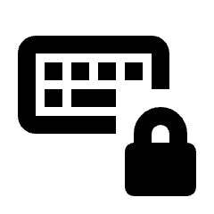 Keyboard Lock Icon from Rounded Line - Streamline Material Set